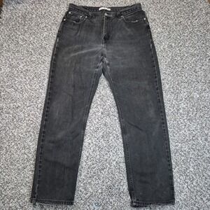 Vintage Tommy Jeans Women's 14 Black Faded Perfect T Jean Distressed Denim